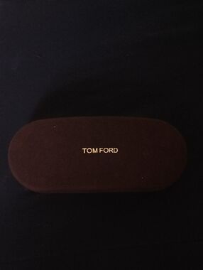Tom Ford Brown Eyewear Case/Cleaning Cloth with  Gold Logo